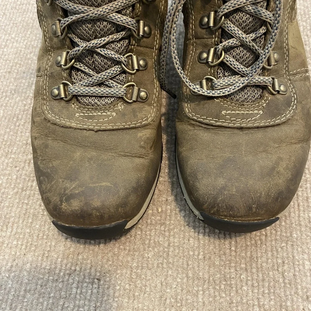 Timberland Boots Womens Size 6.5 Brown‎ Nubuck Waterproof Ankle Hiking A1NRW